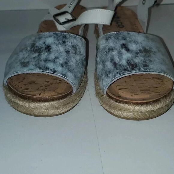 Espadrille sandal silver/white,adjust ankle strap, white and silver size 41 - Picture 11 of 14